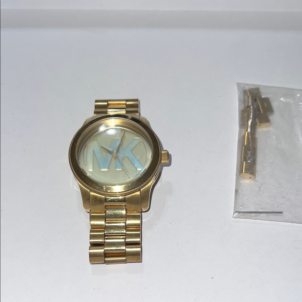 Michael Kors Gold-Tone Watch with MK Logo